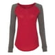 Boxercraft Femmes Preppy Patch Slub Manches Longues T-Shirt 2XL Rouge/ Granit – image 1 sur 1