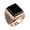 Golden, variant on Luxury Middle East Large Square Rhinestone Men Finger Ring Jewelry Decor Gift Alloy + Rhinestone Silver