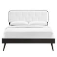 thumbnail image 4 of Modway Bridgette Full Wood Platform Bed With Splayed Legs, Black/White, 4 of 12