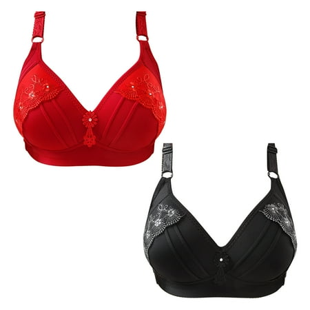 

DENGDENG Womens Wirefre Push Up Full Coverage Bra Push Up Wireless Seamless Bras for WomenComfort Bras