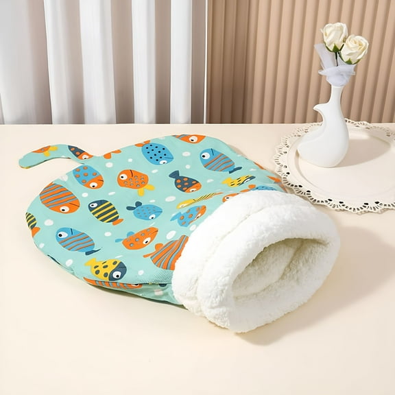 LAMIRO Cat Sleeping Bag,Self Warming Cat Bed,Cat Sleeping Bag for Indoor Cats,Soft Plush Large Cat Sack for Winter Cosy Cat Bed Cave,Cat Sleeping Bags,Sleeping Bag for Cats (A01,35 * 45)
