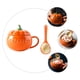thumbnail image 5 of Juego de tazas creativas de calabaza, Taza de cerámica con cuchara para Halloween (naranja), 1 Juego, 5 of 5