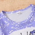 thumbnail image 5 of larppty Girls 2-Piece Outfit Set, Purple Butterfly Print Short Sleeve T-Shirt & Leopard Print Shorts, Soft Kids Casual Clothes for Play & Daily Wear（Purple， 18-24 Months）, 5 of 7