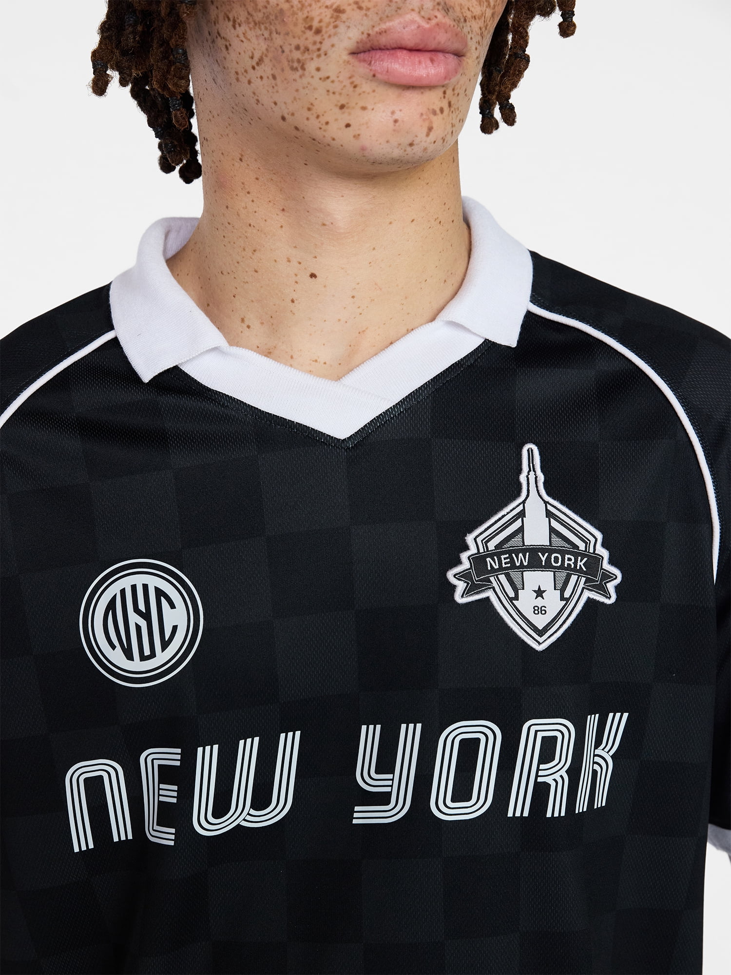 No Boundaries Soccer Jersey Mesh Tee with Short Sleeves, Men's XS-4XLT
