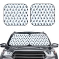 thumbnail image 2 of Gukieu Skiing Penguin Funny Print Car Windshield Sun Visor, Foldable Anti-UV Car Sun Visor Suitable for Vans, Trucks Car Accessories-Medium, 2 of 6