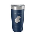 thumbnail image 1 of Birch Lake Map Tumbler Travel Mug Insulated Laser Engraved Coffee Cup Alaska 20 oz Navy Blue, 1 of 1