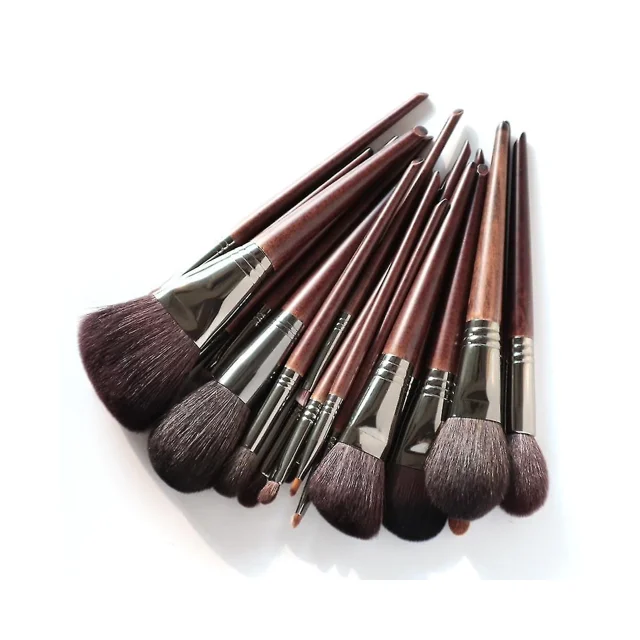 Juego de brochas de maquillaje Vhermosa pelo de Cabra natural 24 piezas