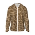 thumbnail image 1 of Fotbe Leopard Print Brown Chaqueta con Protección Solar UPF 50+ para Hombre y Mujer, Camisa con Capucha y Bolsillos-Large, 1 of 7