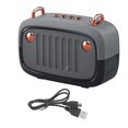 thumbnail image 3 of Matsuzay Altavoz de alta tecnología Reproductor de música inalámbrico Caja de altavoz estéreo portátil Altavoz de graves 5.0 compatible con Cables de audio/vídeo Gris plateado, 3 of 6