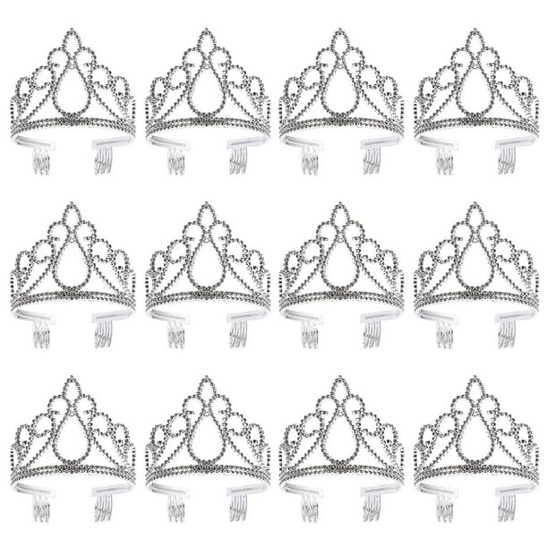 Blue Panda 12Pack Kids Princess Dress Up Bulk Tiara Crown Headbands