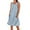 Light Blue, variant on Ahuyic Summer Plus Size Dress For Women, Womens Sleeveless Crew Neck Casual Dress, Womens Solid Color Casual Sleeveless Cotton Linen Loose Fitting Dress With Pockets