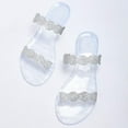 thumbnail image 6 of Kukoosong Flat Sandals Women Flip Flops for Women Rhinestone Sandals Slippers Beach Jelly Shoes White Size 39, 6 of 7