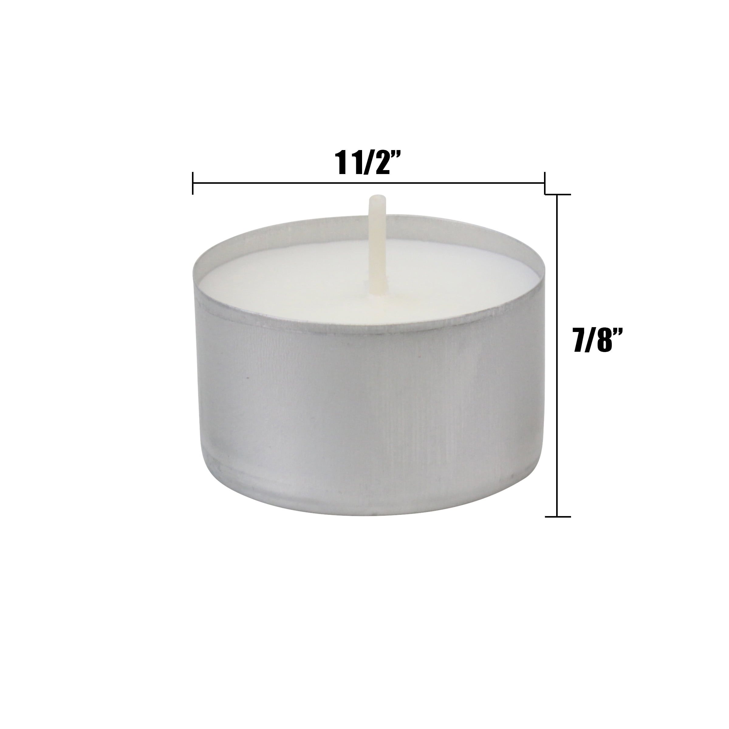8 Hour Extended Burn Time 50 Long Burning Unscented Tea Light Candles White 
