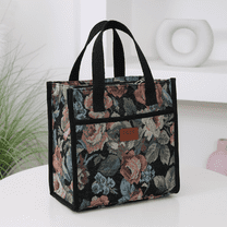 DLIU Lunch Bag，Floral Pattern，Tote, Hand Bag，Lunch Box Storage Bag
