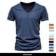thumbnail image 2 of Camiseta 100% de algodón de calidad de marca para hombre, camisetas con cuello en V y diseño de moda, camisetas sólidas ajustadas, camisetas para hombre, camisetas de manga corta para hombre Tan Jianjun unisex, 2 of 2