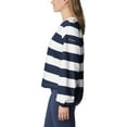 thumbnail image 3 of Columbia Women's Trek Seasonal Ft Graphic Crew, Collegiate Navy/Rugby Stripe, X-Large, 3 of 8