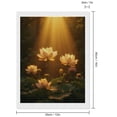 thumbnail image 2 of Diamond Art Kits for Adults - Sunlit Lotus Blossoms Under Canopy 5d Diamond Painting for Adults, Diamond Art for Adults Beginners, Frameless Diamond Painting Kits for Adults for Home Wall Decor, 2 of 7