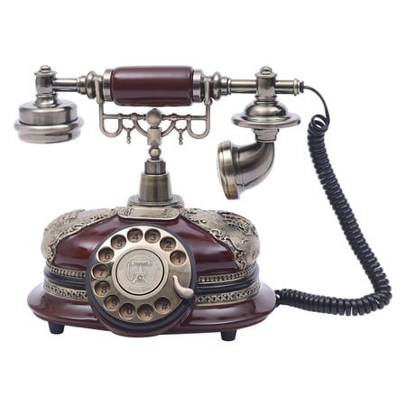 Dwellnix Vintage Telephone Rotary Victorian 1960s Style Desk Dial Phone USA STOCK