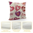 thumbnail image 4 of PHYHOO  Red Candy Heart Throw Pillow Covers, Valentine Stripes Wedding Cushion Case Decoration for Sofa Couch, 4 of 5