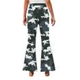 thumbnail image 5 of Frostluinai Girl's Fleece Lined Flare Leggings 5-16Y Camo High Waist Yoga Bell Bottom Pants Warm Winter Gym Bootcut Leggings for Girl, 5 of 7