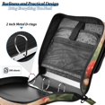 thumbnail image 5 of Haosy 3 Ring Zipper Binder with Shoulder Strap Waterproof Trapper Keeper 2 Inch D-Ring 500 Sheets Capacity, Cute Santa Claus Gift Teddy Bears, 5 of 8