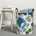 thumbnail image 6 of Rateoe Game All Day Pattern Round Laundry Hamper Basket, Tall Hamper Basket for Blanket Storage, Nursery Clothes Hamper for Laundry in Bedroom and College Dorm-Medium, 6 of 6
