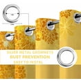 thumbnail image 6 of Yellow Golden Floral Blackout Curtains for Bedroom/Living Room, Thermal Insulated Kitchen Curtains, Spring Summer Shiny Flowers Grommet Darkening Window Treatment Drapes 52"x72"x2, 6 of 8