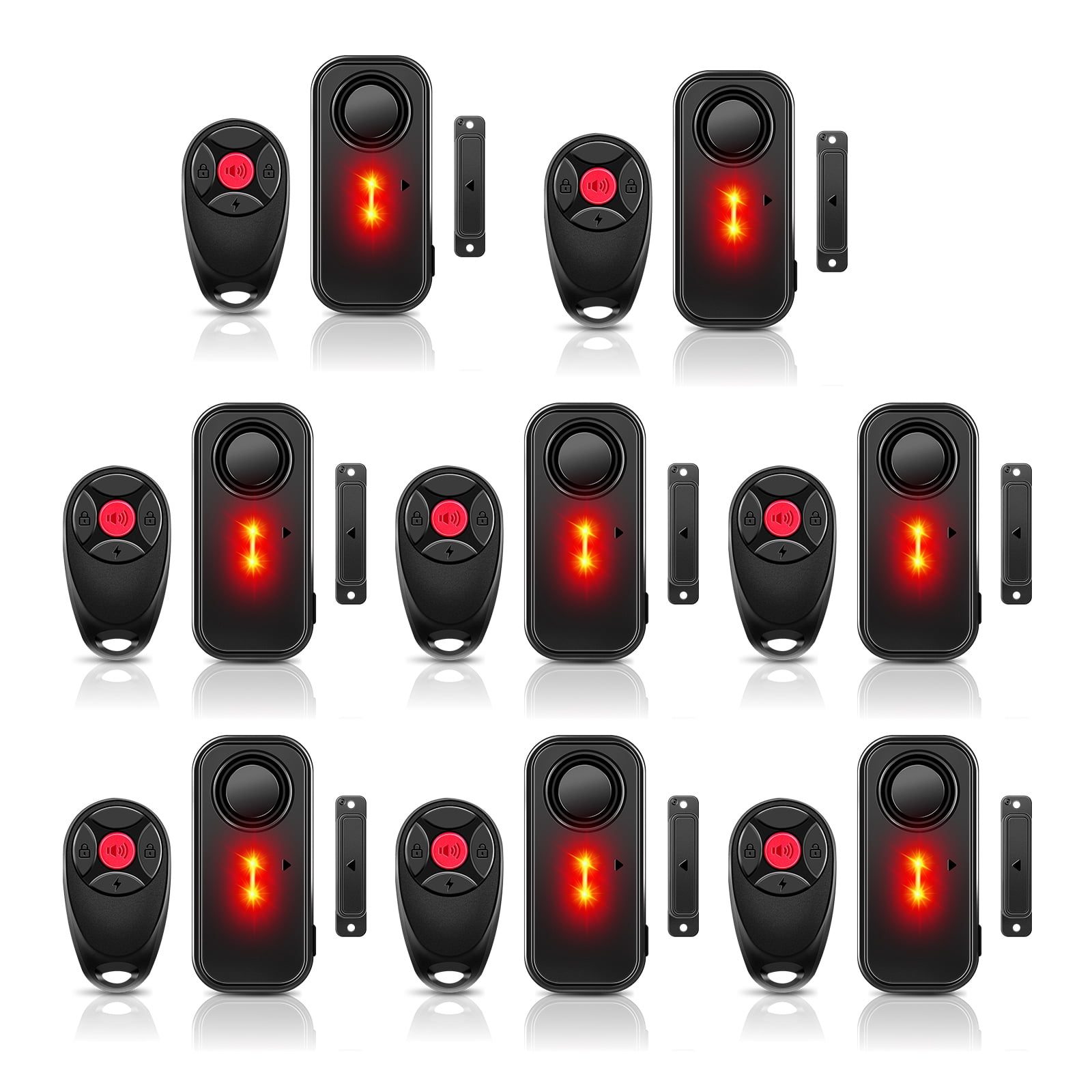 Door Alarm with Remote, GreenCycle 108dB Loud Door and Window Alarms for Pool, Anti-Theft Door Alarms for Kids Safety Home Store Garage Apartment Business Security IP66 Waterproof Indoor/Outdoor,8PK
