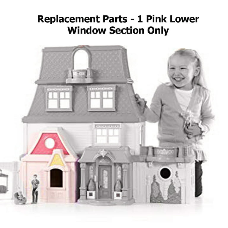 Replacement Parts for Fisher-Price Loving Family Dollhouse BFR48 - Includes  1 Pink Lower Window Section