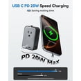 thumbnail image 5 of Pico 20W Travel Adapter, 5-Port  Power Adapter 1 AC, 2 USB C and 2 USB-A, International Plug Adaptor Worldwide for  to European UK  Spain  Zealand Over 200 Countries, 5 of 6