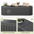 thumbnail image 6 of Nihsuao Hidden Cat Litter Box Enclosure with Round Lift-Up Door, Multi-Functional Resin Cat Cabinet for Living Room & Bedroom, Black, 6 of 7
