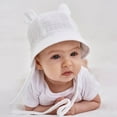 thumbnail image 5 of hengsof Baby Bucket hat Cute Infant Fashion Solid Color Sun Hat UPF 50+ Sun Protection Summer Girls Boys Hats, 5 of 7