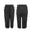 Black, variant on Women's Summer Casual Elastic Drawstring Capri Pants, Side Pocket Rolled Cuff Hem Soft Breathable Loose Harem Capri Office Daily Casual Long Trousers, Green S