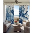 thumbnail image 6 of Blue Jellyfish Coastal Blackout Curtains for Bedroom Living Room Darkening Curtains 54 Inch Long Nautical Octopus Summer Ocean Short Curtain for Small Window Treatment Grommet Drapes 42"x54"x2, 6 of 9