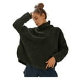 thumbnail image 3 of Seyurigaoka Women Juniors Loose Style Sweater, Solid Color Turtleneck Knitted Pullover, 3 of 9