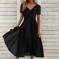 thumbnail image 2 of LNGOOR Robes d'Invitée de Mariage pour Femmes Automne Manches Mi-Longues en Maille Dentelle Robe de Soirée Formelle Ligne A Évasée Cocktail Midi Robes, 2 of 6