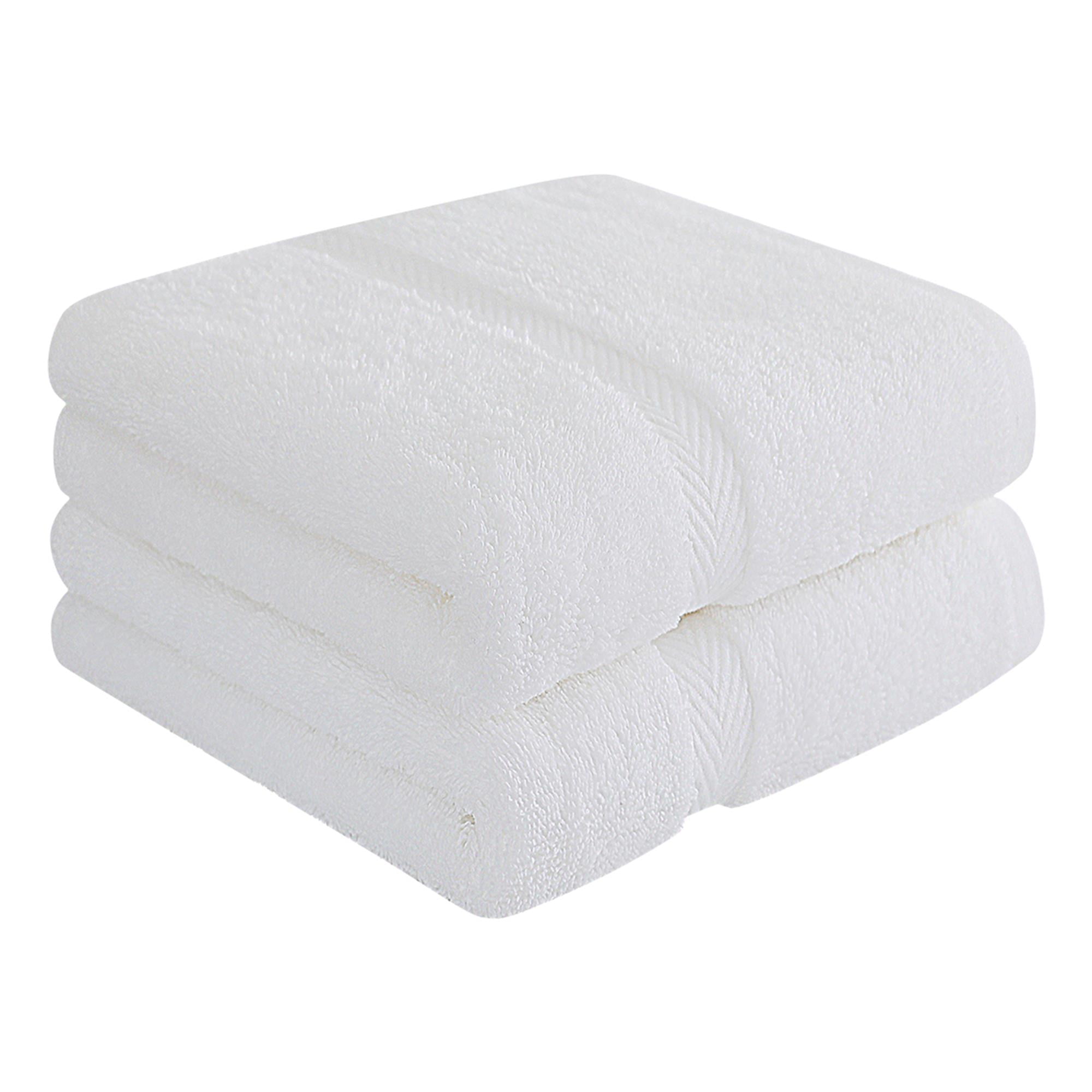2 Pack 750 GSM Thick Luxury Cotton Hand Towels 16" x 30", White