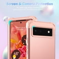 thumbnail image 5 of for Google Pixel 6 Case, Slim Dual Layer 3 in 1 Heavy Duty Protection Hybrid Hard PC Soft Silicone Rugged Bumper Anti Slip Full-Body Protective Cases for Google Pixel 6 2021, Rosegold, 5 of 6
