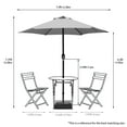thumbnail image 7 of Kool 7.5ft Patio Umbrella with Crank Handle, Outdoor Market Umbrella with 6 Sturdy Umbrella Ribs Waterproof for Garden, Deck, Backyard, Pool, Orange, 7 of 7