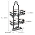 thumbnail image 3 of CxhicLuv Premium Space Saving 3-Tier Hanging Shower Caddy Organizer, Over Shower Head Bathroom Storage Rack with Soap Dish and Towel Hooks, Rust Proof Stainless Steel Shower Shelf Solution, 3 of 9