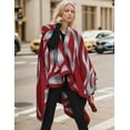 thumbnail image 2 of CAILDANL Women's Shawl Wraps Open Front Poncho Cape Oversized Sweaters Casual Cardigan Shawls for Fall Winter, 2 of 3