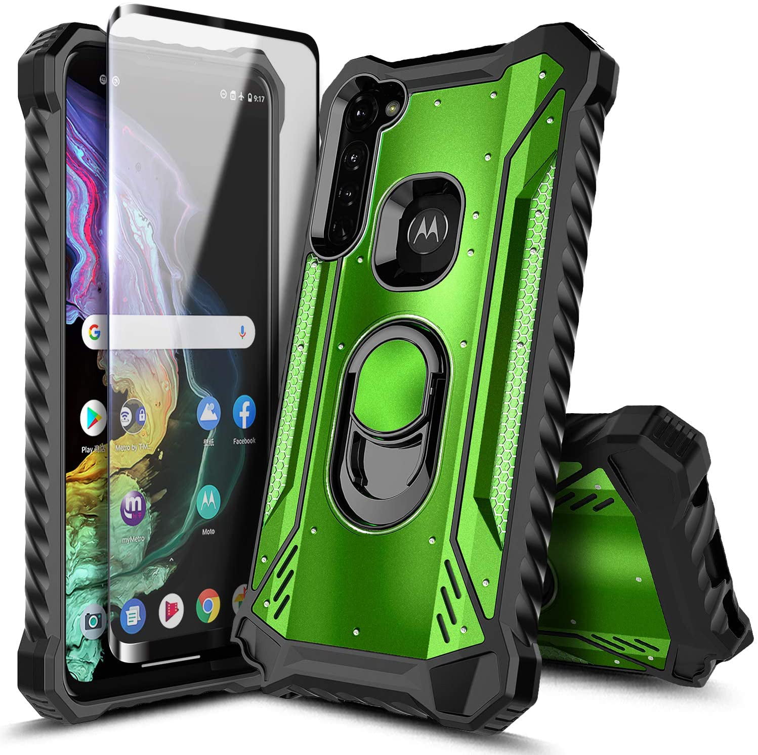 For Motorola Moto G Stylus Case with Tempered Glass Screen
