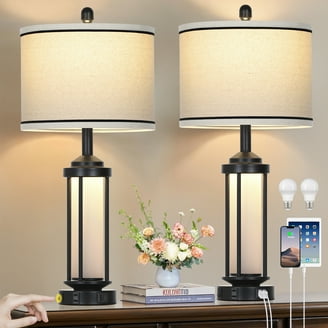 AKASUKI 22'' Modern Farmhouse Metal Edison Table Lamps for Living
