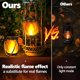 thumbnail image 4 of Kaliqo Solar Lantern Outdoor Lights, Realistic Dancing Flame Lantern, Dual Charging (Solar/Usb), Ip65 Waterproof Camp Light, Auto on/off, Hanging & Tabletop Decor for Garden Lanterns (2pcs), 4 of 8