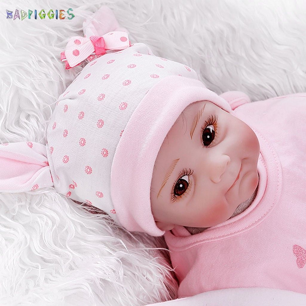 BadPiggies 20" Reborn Baby Girl Doll Realistic Handmade Full Body