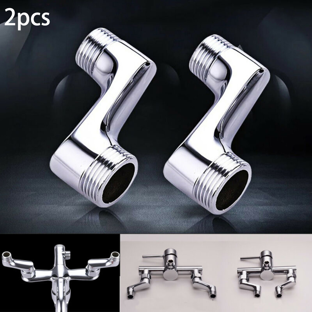 2Pcs Claw Foot Bath Tub Shower Faucet Adjustable Adapter Swing Arms