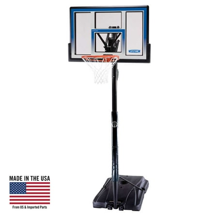Lifetime 48" Shatterproof Portable One Hand Height Adjustable Basketball System, 51550