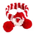 thumbnail image 2 of SCNOR Cute Pet Christmas Scarf - Adjustable Knitted Cotton Scarf for Small Dogs Cats Under 10 lbs, Festive Red Holiday Pet Scarf, 2 of 6
