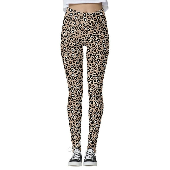 LxrBlank Womens Leggings High Waisted Leopard Print Tummy Control Stretchy Fashion Casual Soft Comfortable Solid Color Slim Fit Base Layer Pants Casual Pants for Women A Grey L