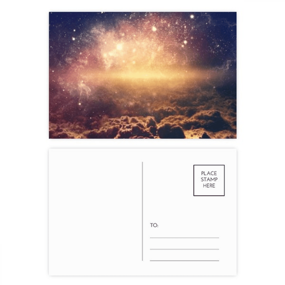 en space nebula cosc pattern postcard set birthday mailing thanks greeting card